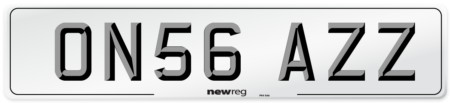 ON56 AZZ Number Plate from New Reg